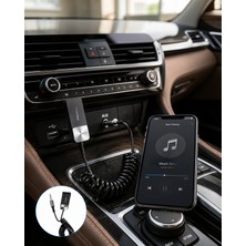 Bluetooth Aux Adaptörü Kablosuz Ses Aktarım