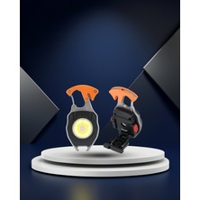 Mini LED Lamba 7 Işık Modu USB Şarjlı Anahtarlık