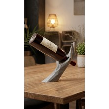 Alpin Vinograce Minimalist Geometrik Şarap Şişesi Tutucu - Denge Tasarımlı Dekoratif Şarap Standı