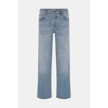 Denim Trip Relaxed Straight Fit Açık Indigo Kadın Jean Pantolon