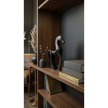 Alpin Modern Siluet At Heykeli - Minimalist Sanatsal Dekoratif At Biblosu Masa & Konsol Objesi