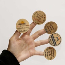 Vice Öğretmenler Günü Etiketi -Öğretmenler Gününüz Kutlu Olsun Baskılı 70 Adet Kraft Sticker (4,5 Cm)