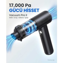 17000PA Güçlü Çekim Kablosuz Araç Içi Süpürge Şarjlı Taşınabilir Mini Araç El Süpürgesi Vakum Üfleme