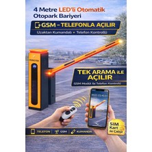 Perkotek 4 Metre Led’li Otomatik Otopark Bariyeri | Gsm Telefonla Açma | Uzaktan Kumandalı Kollu Bariyer