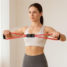 Tr Pilates Direnç Lastiği, Egzersiz Fitness ve Esneme Bandı Seti, Çok Renkli