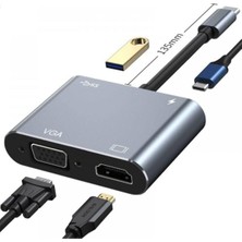 Tr Deste Elektronik Type C Hub 4 In 1 Type-C To 4K Hdmı USB 3.0 Type-C Multiport Type-C Hub Çoğa