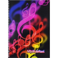 Tr Keskin Color 40 Yaprak A4 Spiralli Müzik Defteri, Karton Kapak, Karışık Renk