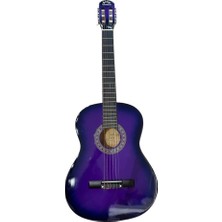 Tr Solak Mor Renk Klasik Gitar - 4/4 Boy Öğrenci Gitarı Kılıf ve Pena Hediye !