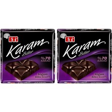 Tr Karam%70 Kakaolu Bitter Çikolata 60 G x 6 Adet (2 Paketi)