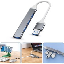 Tr Slim Kasa 3.0 4 Port USB Girişli USB Çoğaltıcı 4 USB Girişli Alüminyum Çoklayıcı AL3789