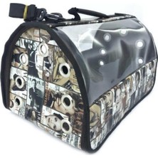 Tr Popart Şeffaf Fly Bag Kedi ve Köpek Taşıma Çantası, Karışık Renk