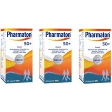 Tr 50 Plus 30 Kapsül, Omega 3 Multivitamin ve Mineraller, 3'lü Paket