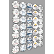 Vice Öğretmenler Günü Etiketi -Öğretmenler Gününüz Kutlu Olsun Baskılı  70 Adet Sticker (4,5 Cm)