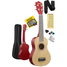 Tr UKX-233NT Naturel Concert Ukulele (Askı Çanta Metod Pena)