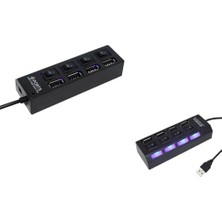 Tr 4 Port USB Hub 2.0 Çoklayıcı Anahtarlı Işıklı Çoğaltıcı Switch 1113006MRN