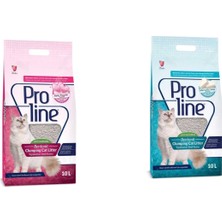 Tr Proline Sabun Kokulu, Bebek Pudra Kokulu Bentonit Kedi Kumu 10 Lt x 2 Adet