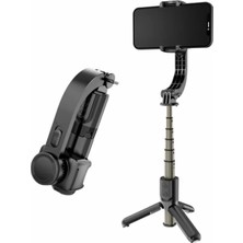 Tr L108MINI Gimbal Motorlu Telefon Selfie Çubuğu Tripod, Siyah