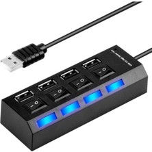 Tr 4 Port USB Hub Switch Çoklayıcı Çoğaltıcı 2.0 Çoklayıcı Kablo Toplayıcı