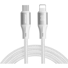 Tr Type-C To Lightning Data ve Şarj Kablosu, 30W, 2 Metre, Beyaz 6941237103819