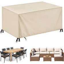 Tr Dış Mekan Bahçe Oturma Odası Örtüsü 420D Bej ||240 x 140 x 75 cm (U x G x Y