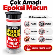 Ahşap Parke Epoxy Tamir Macunu Siyah 28GR Çok Amaçlı Çatlak Boşluk Doldurma Yüzey Tamir Dolgu Macunu