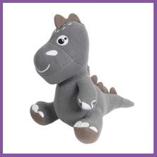 Bezos Dino Peluş Oyuncak Gri 25 cm Bzoshb