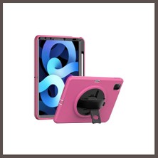 Bezos iPad Pro 11 (2018) Kılıf Hand Strap Tablet Kılıfı - Pembe ECO123