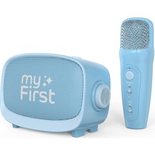 Odea Voice 2 Çocuklar Için Taşınabilir Karaoke Makinesi | Kablosuz Mikrofon ve Hoparlör | Bluetooth 5.0 | 5 Eğlenceli Ses Efekti | Eko Güçlendirici | Mavi