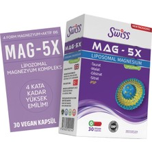 Gy Atelier Mag-5x Lipozomal Magnezyum Kompleks – 4 Form Bir Arada (Taurat, Malat, Glisinat, Sitrat) + Aktif B6 (P5P) – Kas, Sinir ve Uyku Desteği – 30 Vegan Kapsül