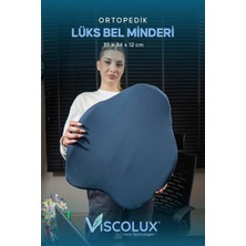 Gy Atelier Ortopedik Lüks Bel Destek Yastığı - Premium Visco Bel Destek Minderi Mavi 54X42X9