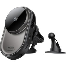 Gy Atelier CH-8400 Magq Ultra 25W Tec Soğutmalı Qi2.2 Araç Içi Kablosuz (Geri Çekilebilir Kablolu) Araç Şarj Cihazı