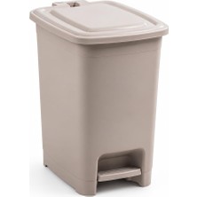 Gy Atelier 1139 40 Lt Iç Kovalı Pedallı Çöp Kovası - Slim Mutfak ve Banyo Çöp Kovası (Latte/bej)
