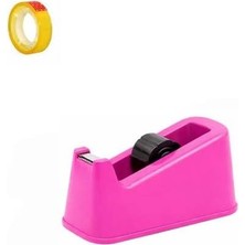 Gy Atelier Kaydırmaz Tabanlı Küçük Boy Bant Kesme Makinesi Para Bandı Bant Kesici + Bant Hediyeli (Pembe) (PRS-14-0341-P)