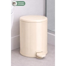 Odea Cigo 3 Lt Banyo Mutfak Ofis Çelik Çöp Kovası - Bej