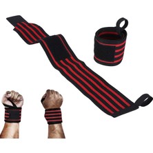 Gy Atelier Bilek Kayışı Ağırlık Kaldırma Kolu, 50 cm Ayarlanabilir Elastik Naylon Destek, Başparmak Halkalı Konforlu Sargı, Fitness Vücut Geliştirme ve Güç Antrenmanı Için Koruyucu Ekipman