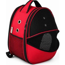Gy Atelier Xl Fileli Astronot Model Kedi Köpek Taşıma Çantası |10 kg | 32 × 27 × 43 cm - Kırmızı