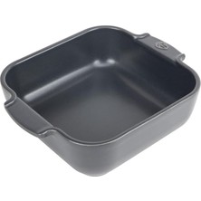 Gy Atelier Appolia Kare Saplı Fırın Kabı, Seramik, Arduvaz/gri, 6 x 21 x 21 Cm, Kapasite: Yakl. 1 L, 60220