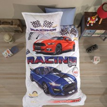 Denizli Çeyiz Clasy Tek Kişilik Ranforce Yorgan Seti Racing Drag