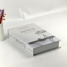 Odea Tr Kitap Görünümlü Dekoratif Kutu, White