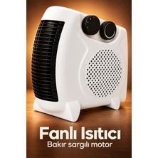 Hobilinka Fanlı Isıtıcı Üç Kademeli Sıcaklık Ayarlı Beyaz Gövde