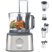 Odea Tr Multi Pro Compact Mutfak Robotu FDM316SS - 800 Watt Dayanıklı Motor, 2,1 Lt Mutfak Robotu ve 3 Çelik Disk, 1,2 Lt Cam Smoothie Blender, Entegre Dijital Tartı, Cam Doğrayıcı, Narenciye Sıkacağı