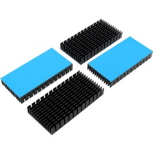 Odea Tr 4 Adet Büyük Isı Emici Alüminyum Siyah Soğutucu Palet Soğutucu Pcb Kartı LED Anakart Için, 80 x 40 x 11 Mm/3,15 x 1,58 x 0,43 Inç