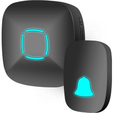 Odea Tr Kapı Zili, Ürün Su Geçirmez Kablosuz Kapı Zili Kiti 36 Çanlı, Ayarlanabilir Hacim; 100 Ft Çalışma, Ses LED Flaş Kapı Zili Ev Için (1 Alıcı x 1 Basma Düğmesi) Siyah