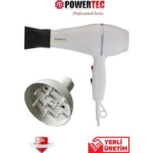 Odea Tr TR-501+RENKLI Hacimlendirici Difüzör Başlıklı Profesyonel Saç Kurutma ve Fön Makinesi, Beyaz