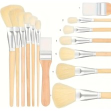 Odea Tr Seramik Çini Sırlama Fırça Seti, Yaldızlama, Vazo, Cam, Akrilik Boyama, Keçi Kılı Premium-Set 7 Adet