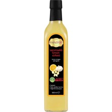 Sarımsaklı Limon Sirkesi 500 ml Doğal Fermantasyon Içilebilir Katkısız Cam Şişe
