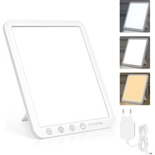 Odea Tr Gün Işığı Lambası 15000 Lux, Uv Içermeyen LED Işık Terapi Lambası Gün Işığı, LED Gün Işığı Lambası, Dokunmatik Kontrol Güneş Işığı Lambası, Ev/ofis Için Tam Spektrum Lambası