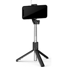 Tr Işıklı Mini Tripod Bluetooth Kumandalı Kablosuz Selfie Çubuğu Işıklı Şarjlı Yeni Model