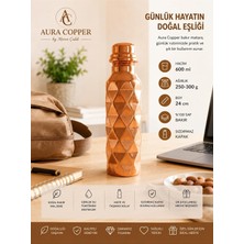 Odea Tr Otantik Pramit Desen Bakır Suluk Matara Su Şişesi – Günlük - Spor - Okul 600 ml -Gümüş/rose Renk Seçenekli Altın