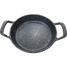 Odea Tr Döküm Sağan Ömür Boyu Garanti 18CM Granit Pik Döküm Yumurta Sahanı Tava Yanmaz Yapışmaz Iç Dış Yüzey